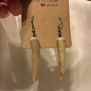 Handmade Antler Earrings